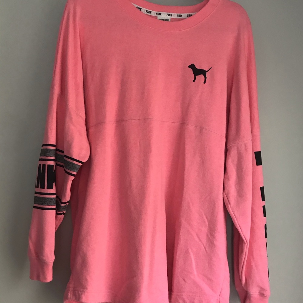 PINK tunic length sweatshirt